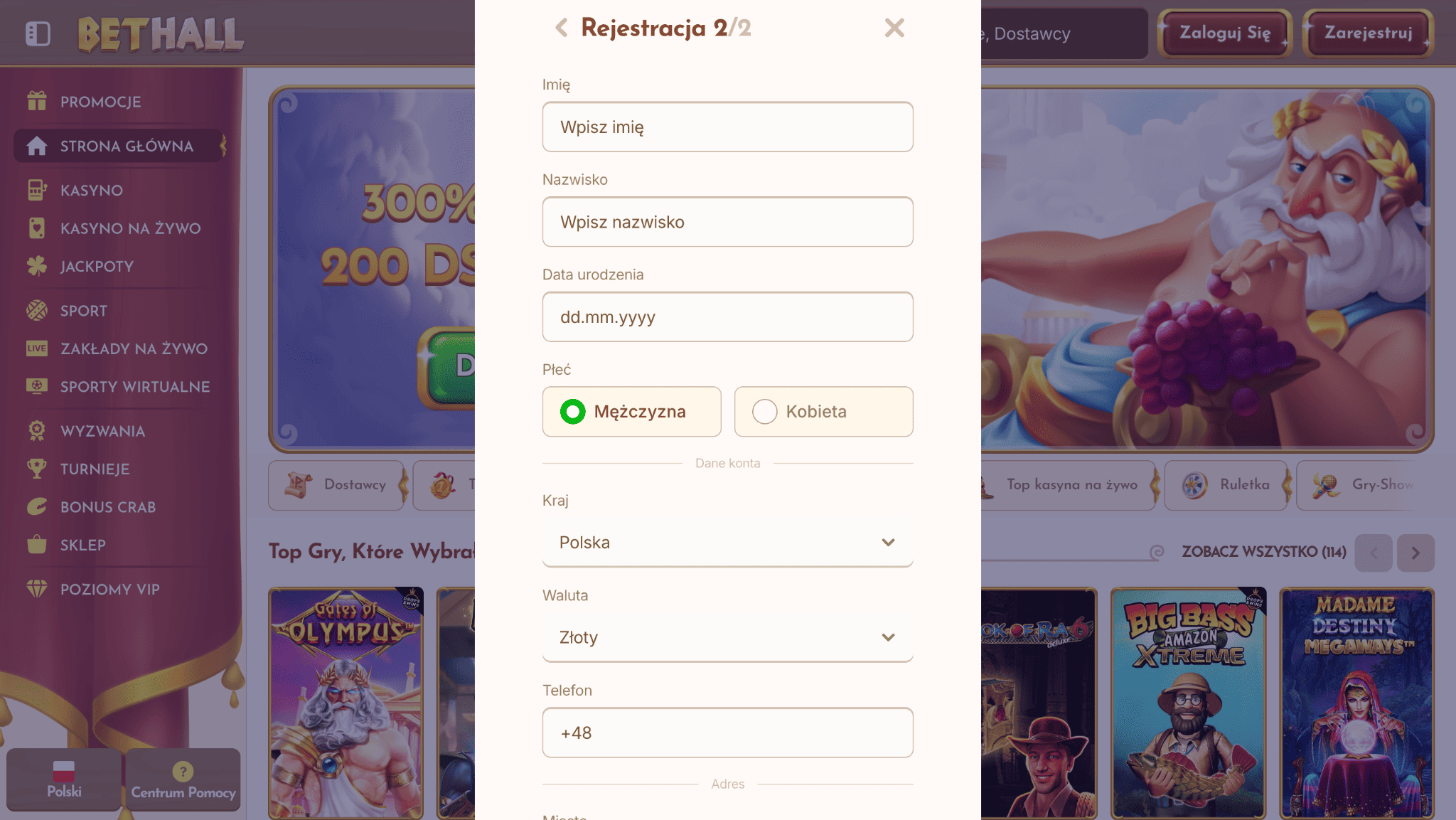 bethall online rejestracja 3