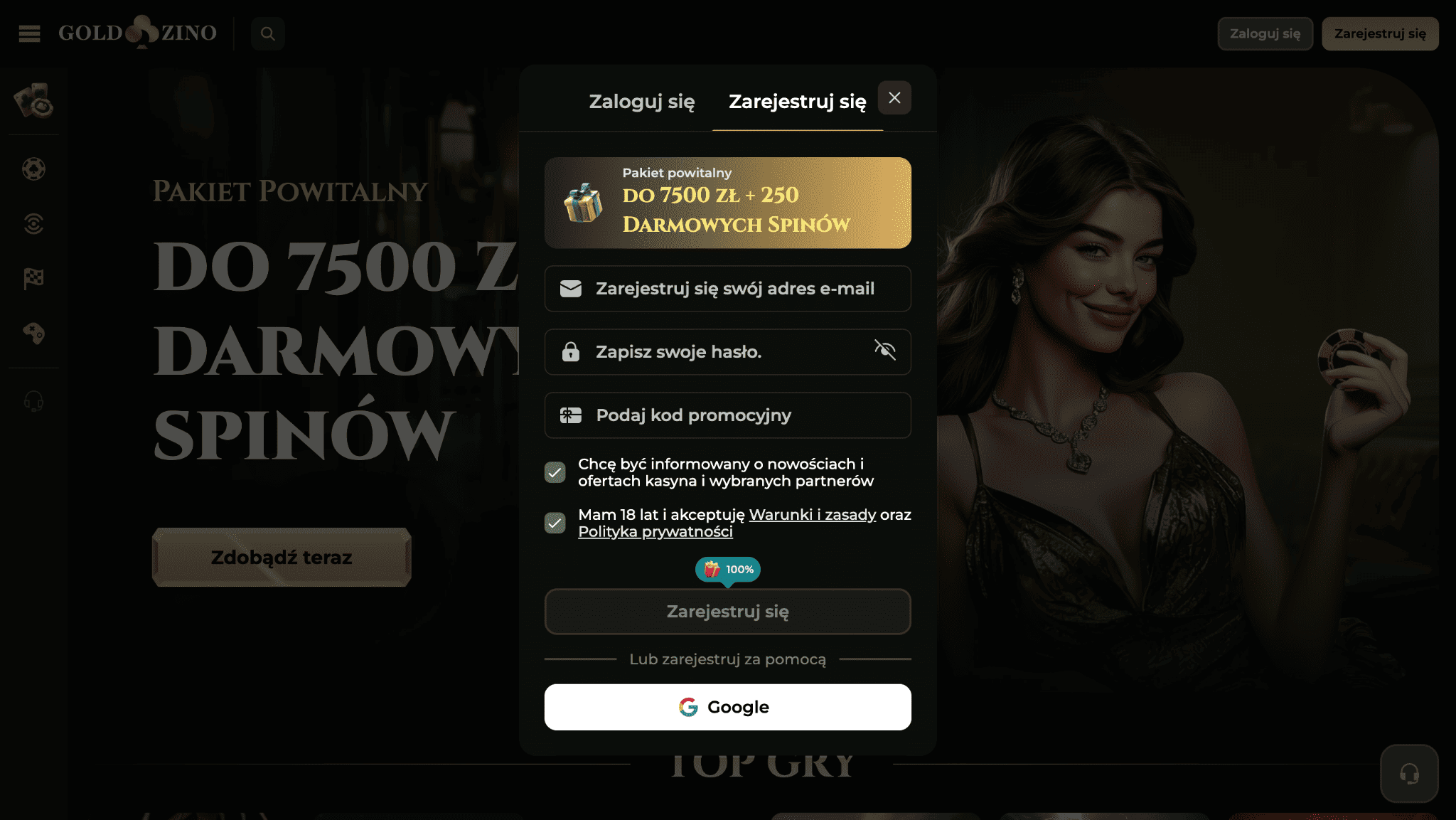 goldzino online rejestracja 1