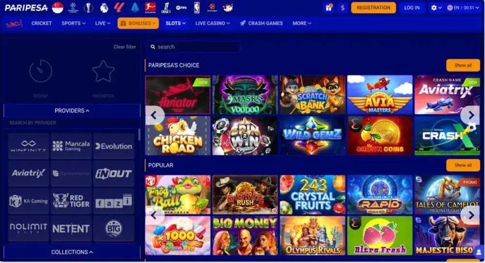 paripesa casino oferta gier