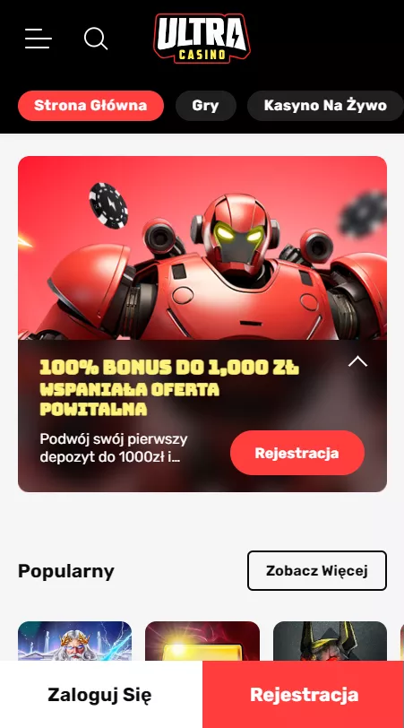 ultra casino mobilna